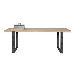 Jídelní stůl s přírodní deskou z dubového dřeva De Eekhoorn Jamie, 90 x 200 cm