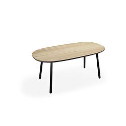 Jídelní stůl z jasanového dřeva s černými nohami EMKO Naïve, 180 x 90 cm