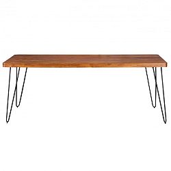 Jídelní stůl z masivního sheeshamového dřeva Skyport BAGLI, 200 x 80 cm