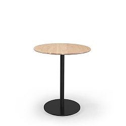 Kavárenský stolek s deskou z dubového dřeva Wewood - Portuguese Joinery Bistrô, Ø 70 cm