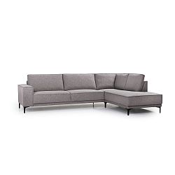 Kávově hnědá rohová pohovka Softnord Copengahen, pravý roh