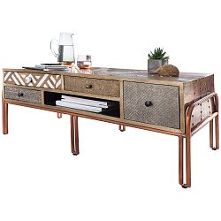 Kávový stolek s šuplíky z mangového dřeva Skyport FITTED