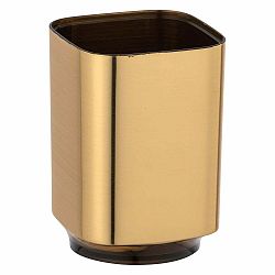 Kelímek na zubní kartáčky ve zlaté barvě Wenko Auron