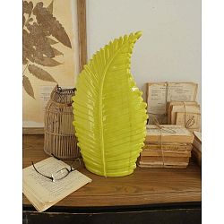 Keramická dekorace Orchidea Milano Tropical Leaf Yellow, výška 47 cm