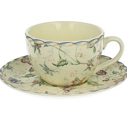 Keramický hrnek s podšálkem Duo Gift Forrest Flowers, 280 ml