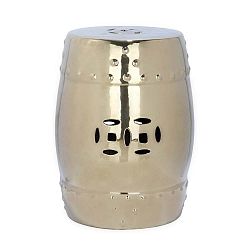 Keramický stolek ve zlaté barvě vhodný do exteriéru Safavieh Modern Ming, ø 33 cm