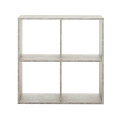 Knihovna v dekoru betonu se 4 přihrádkami Intertrade Louis