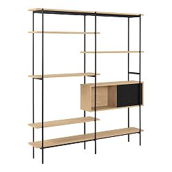 Knihovna v dekoru divokého dubu Actona Angus, 172 x 188 cm