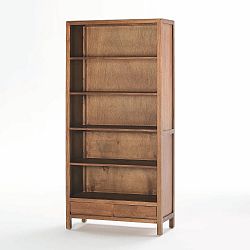 Knihovna z lakovaného dřeva borovice Thai Natura, 90 x 190 cm