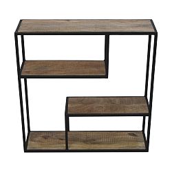 Knihovna z mahagonového dřeva HSM collection Levels, výška 65 cm