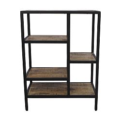 Knihovna z mahagonového dřeva HSM collection Levels, výška 80 cm