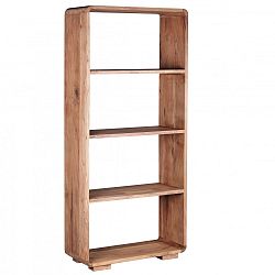 Knihovna z masivního akáciového dřeva Skyport BOHA, výška 190 cm
