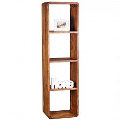 Knihovna z masivního sheeshamového dřeva Skyport BOHA, výška 180 cm