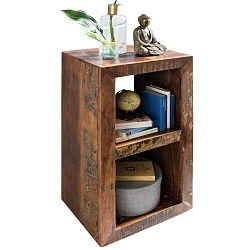 Knihovna z recyklovaného mangového dřeva Skyport DELHI, 45 x 35 cm