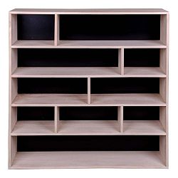 Knihovna ze dřeva pavlovnie s černými detaily House Nordic Pisa