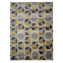 Koberec Flair Rugs Cocktail Mimosa Grey Ochre, 120 x 170 cm