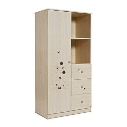Kombinovaná šatní skříň v dekoru světlého dřeva Faktum Mia Medvíek