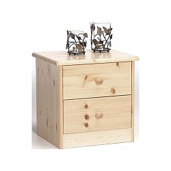 Komoda se 2 šuplíky v přírodním dekoru Steens Mario, výška 41,1 cm