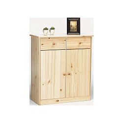 Komoda se 2 šuplíky v přírodním dekoru Steens Mario, výška 89,1 cm