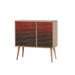 Komoda se 3 zásuvkami Verybox Red Classic, 90 x 90 cm