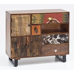 Komoda se 4 zásuvkami z masivního mangového dřeva Skyport PATNA