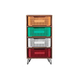 Komoda se 4 zásuvkami z recyklovaného plastu Really Nice Things Eco Pastel