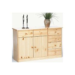 Komoda se 6 šuplíky v přírodním dekoru Steens Mario, výška 73,1 cm