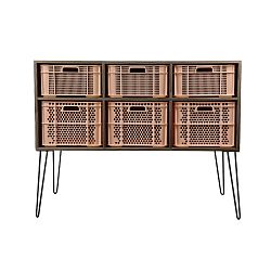 Komoda se 6 zásuvkami z recyklovaného plastu Really Nice Things Eco Blush