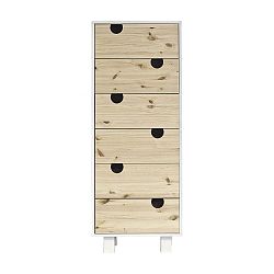 Komoda se šesti zásuvkami Karup Design House White/Natural