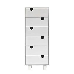 Komoda se šesti zásuvkami Karup Design House White/White