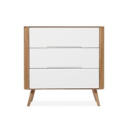 Komoda se zásuvkami z dubového dřeva Gazzda Ena One, 90 x 90 cm