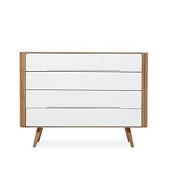 Komoda se zásuvkami z dubového dřeva Gazzda Ena Two, 120 x 42 x 90 cm