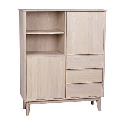 Komoda z běleného dubového dřeva Folke Yumi, výška 138 cm