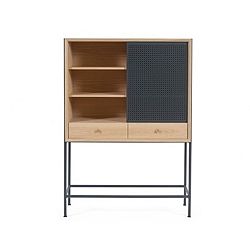 Komoda z dubového dřeva a mosaznými úchyty HARTÔ Alejandro