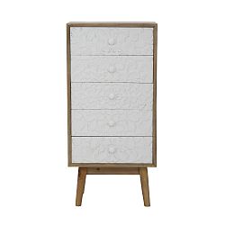 Komoda z jasanového dřeva s 5 šuplíky Mauro Ferretti Tribe