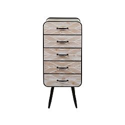 Komoda z jedlového dřeva a železa s 5 šuplíky Santiago Pons Urban