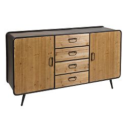 Komoda z laminovaného smrkového dřeva a železa Santiago Pons Curve