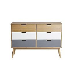 Komoda z masivního borovicového dřeva Marckeric Cusco, šířka 120 cm