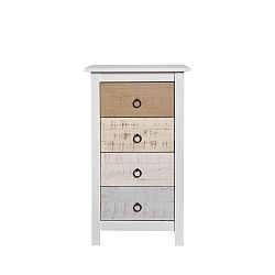 Komoda z masivního borovicového dřeva se 4 zásuvkami Marckeric Flora