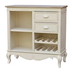 Komoda z topolového dřeva s policemi na víno Livin Hill Rimini