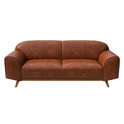 Koňakově hnědá pohovka MESONICA Nesbo, délka 193 cm