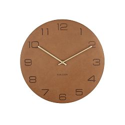 Koňakově hnědé nástěnné hodiny Karlsson Vigorous, ⌀ 40 cm