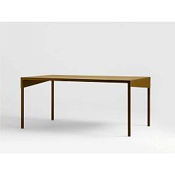 Konferenční kovový stůl ve zlaté barvě Custom Form Obroos, 100 x 60 cm
