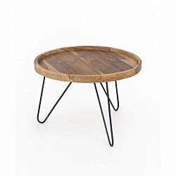 Konferenční stolek Index s železnými nohami WOOX LIVING Patricia, ⌀ 65 cm