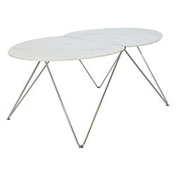 Konferenční stolek s dekorem mramoru a chromovaným podnožím RGE Ant