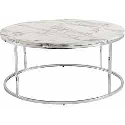 Konferenční stolek s deskou v mramorovém dekoru Støraa Megan, Ø 100 cm