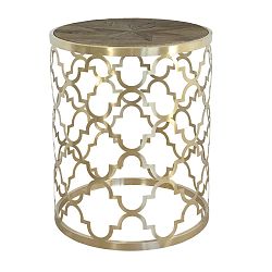 Konferenční stolek s deskou z recyklovaného elmového dřeva Livin Hill Glamour, ⌀ 50 cm