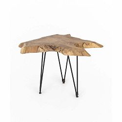 Konferenční stolek s deskou z teakového dřeva WOOX LIVING Natura, 50 x 50 cm