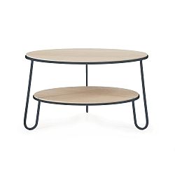 Konferenční stolek s šedou kovovou konstrukcí HARTÔ Eugénie, ⌀ 70 cm