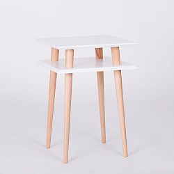 Konferenční stolek UFO Square White, 43 cm (šířka) a 61 cm (výška)
